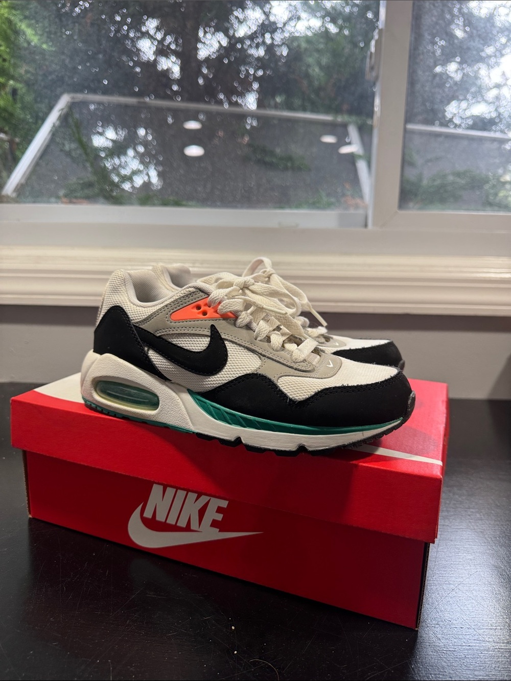 Nike Kids White, Black, Teal & Orange Air Max Style Sneakers